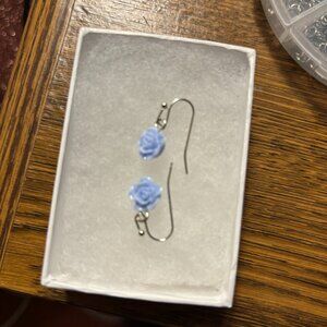 Blue Flower Earrings